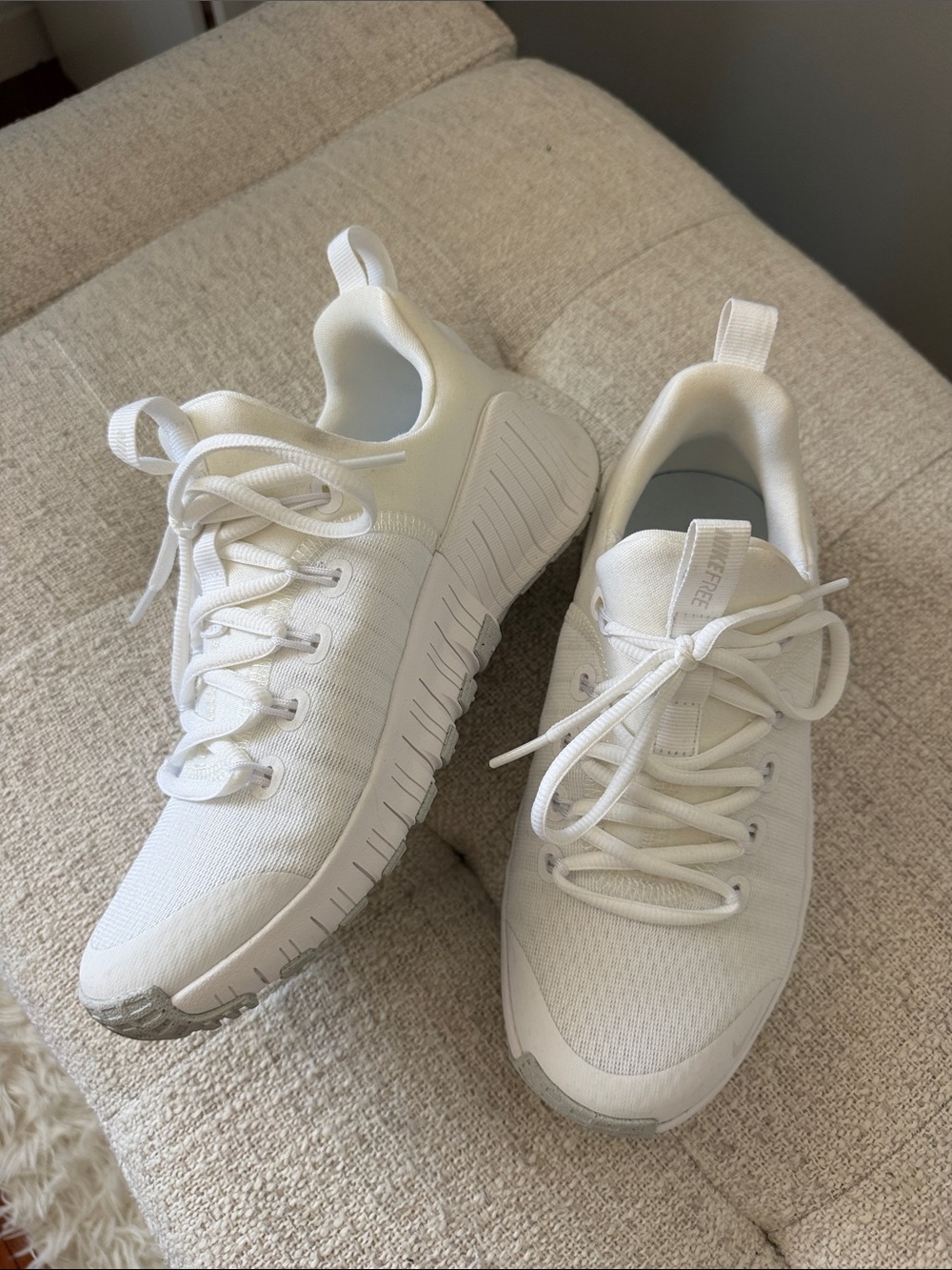 Nike Women’s All-White Knit Athletic Sneakers